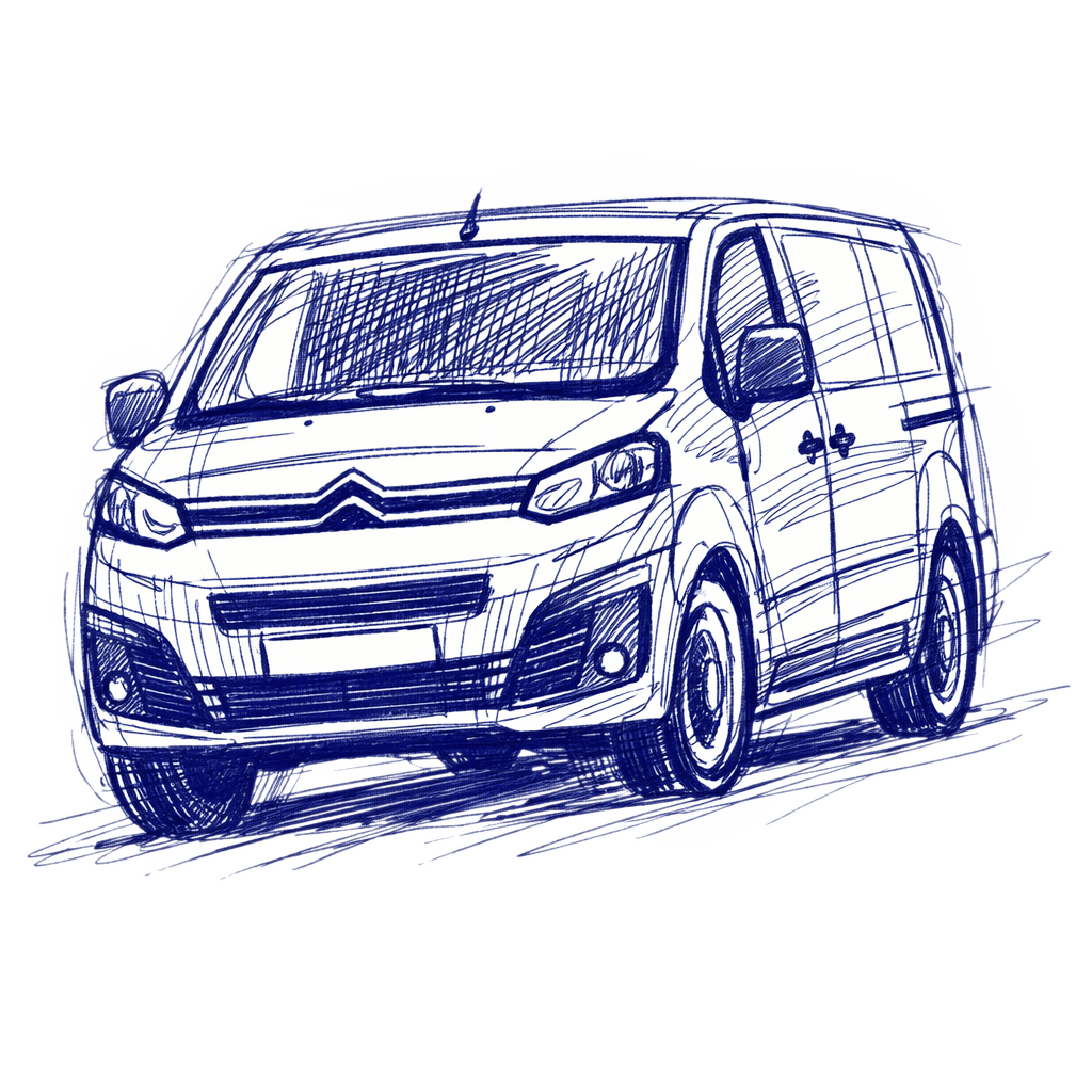 Tegning af Citroën varevogn