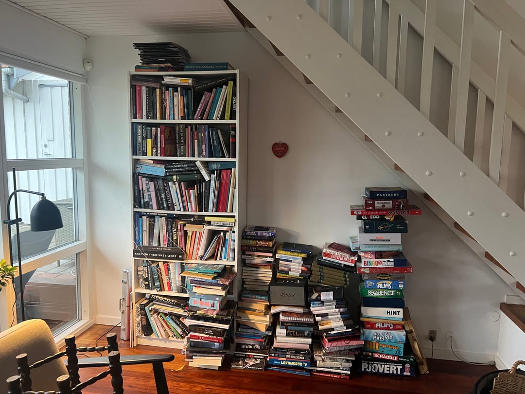 Udgangpunktet til indbygget reol